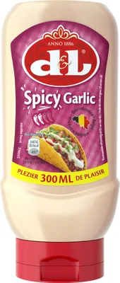 Image de !! Sauce SPICY à l'ail en flacon souple pratique, 300 ml, date limite de consommation : 30/04/2026