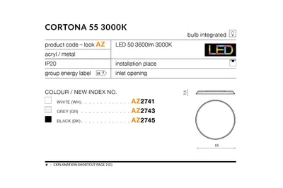 Obrázok produktu pre Plafón 3000K Cortona 55 AZ2741 Azzardo