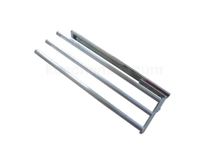 Obrázok produktu pre Držiak na uteráky, 3-ramenný, dĺžka 450 mm, z tvrdého pochrómovaného hliníka