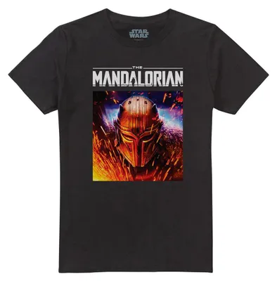 Immagine prodotto di Maglietta Star Wars - The Mandalorian, unisex, per uomo/donna, in cotone filato ad anello, modello TV35037 (taglia L), colore nero