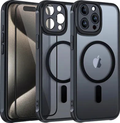 Immagine prodotto di Custodia per iPhone 15 Pro per MagSafe MATT CASE RINFORZATA Vetro 9H