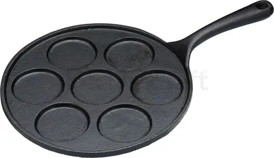 Produktbild von KitchenCraft KCBLINIS Gusseisen Sieben-Loch-Blinis-Pfanne Fonte Noir 24 cm Pfannen (18,29)
