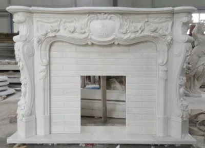 Zdjęcie produktu dla Casa Padrino marmurowy kominek barokowy Biały 180 x wys. 140 cm