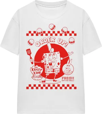 Produktbild von SpongeBob SquarePants - "Order Up!" T-Shirt für Herren/Damen Uni TV16013 (M) (Weiß)
