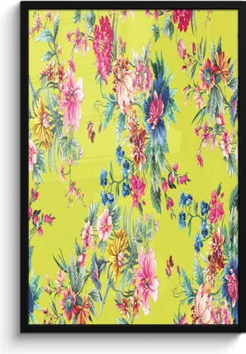 Produktbild von MuchoWow® MuchoWow® Gerahmtes Poster Blumen - Farben - Grün 60x90 cm - Poster mit zchwarzem Bilderrahmen - Kunst