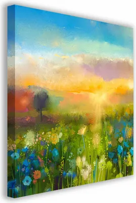 Zdjęcie produktu dla OBRAZ NA PŁÓTNIE 058 Łąka 70x70cm
