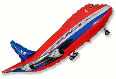 Image de Ballon en aluminium 61 cm Avion rouge - Godan