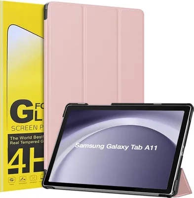 Produktbild von Schutzhülle + 2x 4H Displayfolie für Samsung Galaxy Tab A11 2025 8.7 Zoll  Cover Case Schutz Tablet Farbe: Rosegold