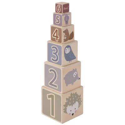 Immagine prodotto di Howa torre impilabile "piccolo legno" in legno da 1 anno, giocattolo a motore blocchi impilabili 6027
