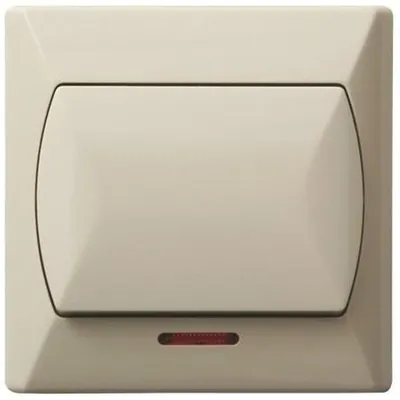 Immagine prodotto di OSPEL Interruttore unipolare con illuminazione Beige ŁP-1AS/01 Akcent