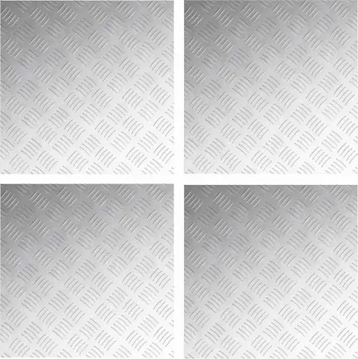 Immagine prodotto di vidaXL Gradino quadrato 4 pezzi Argento 50 x 50 cm Alluminio