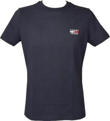 Immagine prodotto di T-shirt uomo TOMMY JEANS mezza manica girocollo con logo stampato puro cotone articolo DM0DM10099, M, Cotone 100%