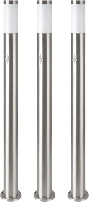 Produktbild von 3x Stehleuchte silber, Bewegungsmelder, H 110 cm