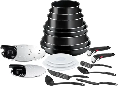 Produktbild von Tefal Topf-Set Ingenio Easy ON Set, 20-teilig,abnehmbarer Griff,antihaftbeschichtet, Aluminium (Töpfe und Pfannen Set, 20-tlg.)