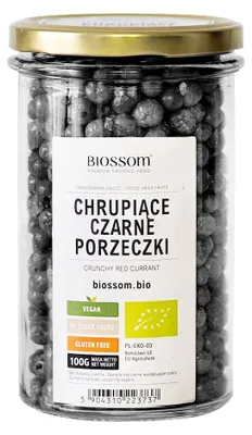 CZARNE PORZECZKI LIOFILIZOWANE CHRUPIĄCE BEZGLUTENOWE BIO 100 g - BIOSSOM
