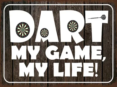 Produktbild von vianmo Holzschild 30x40 cm DART my Game my life