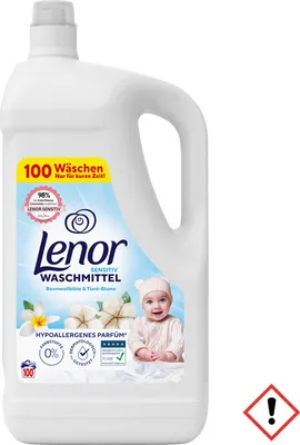 Produktbild von Lenor Sensitiv Baumwollblüte & Tiaré-Blume Waschmittel 5,0 l