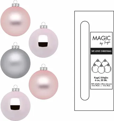 Produktbild von Weihnachtskugeln 20 Stk 6cm Soft Simplicity