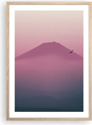 Produktbild von Gerahmtes Poster - Rahmen in heller Eiche - Vulkan Vogel Natur - 50x70 cm - Wand Bild - Wanddeko - Wandbilder - Wandposter - Bilderrahmen - Bilder - Kunstdruck - Wandbild - P2NPA50x70-4124