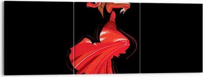 Produktbild von Bild auf Leinwand - Leinwandbild - Tanz Tänzer - 150x50cm - Wand Bild - Wanddeko - Wandbilder - Leinwanddruck - Bilder - Kunstdruck - Wanddekoration - Leinwand bilder - Wandkunst - CA150x50-4121