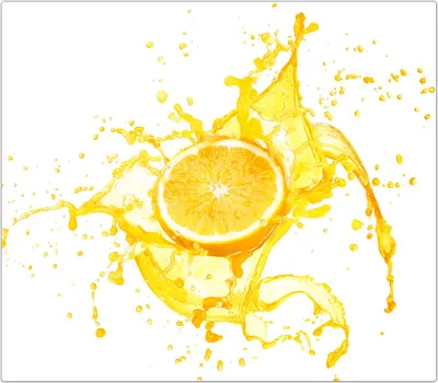 Produktbild von Spritzschutz Herdabdeckplatte Schneidebrett aus Glas Orangensaft 1-Teilig (60x52cm)