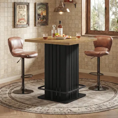 Produktbild von Quadratischer Bartisch, Bistrotisch für die Küche, 96 cm hoch stehtisch, Essbereich für 2 Personen