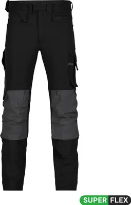 Produktbild von DASSY® Impax Stretch-Arbeitshose Kniepolstertaschen schwarz/anthrazitgrau 46 PLUS