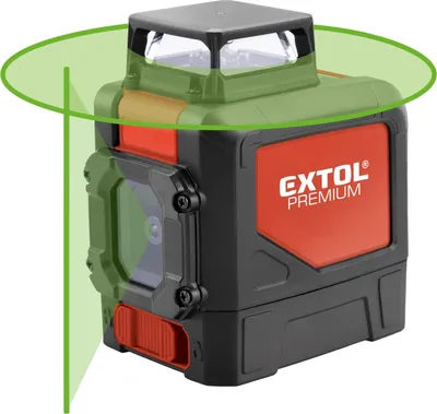 Produktbild von Lasermessgerät Extol Premium (8823307), grünes lineares, selbstnivellierendes Kreuz