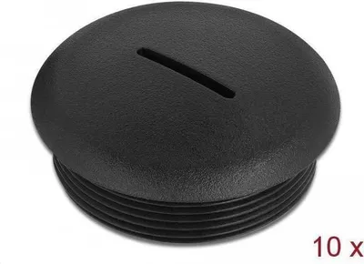 Produktbild von DeLOCK Verschlussstopfen M40 x 1,5 schwarz 10 Stück
