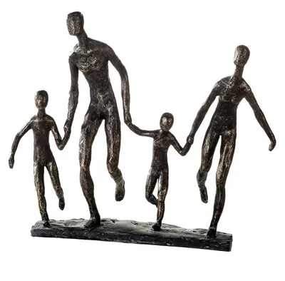 Produktbild von Familie mit Bronzestatue