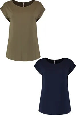 Produktbild von HaILYS Shirt 2er-Set Kurzarm mit Fledermausärmeln Größe: XS