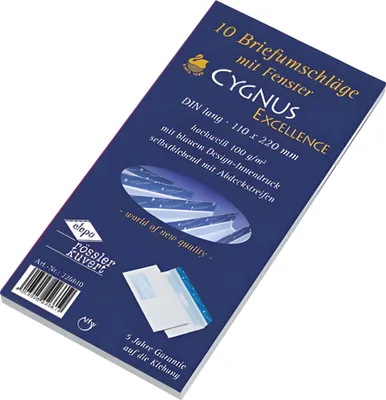 Produktbild von MAILmedia Briefumschlag CYGNUS EXCELLENCE DIN lang 10 Briefumschläge