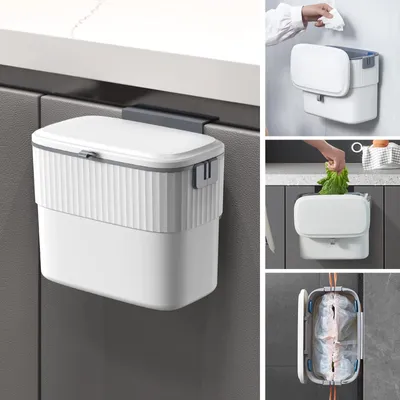 Produktbild von ELPHECO Küchenmülleimer – 1,8 Gallonen Hängender Mülleimer mit Deckel, 7 Liter W