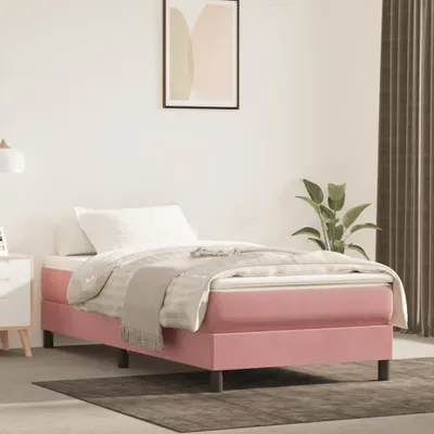 Produktbild von The Living Store Boxspringbett Rosa 80x200 cm Samt