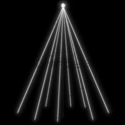 Image de vidaXL Sapin de Noël LED Indoor Outdoor 1300 LED blanc froid 8 m