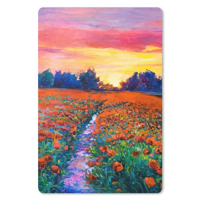 Produktbild von MuchoWow® Mauspad Mousepad Malerei - Natur - Blumen - Ölfarbe 18x27 cm - Mousepads - Maus Mat - Pad - Mausunterlage