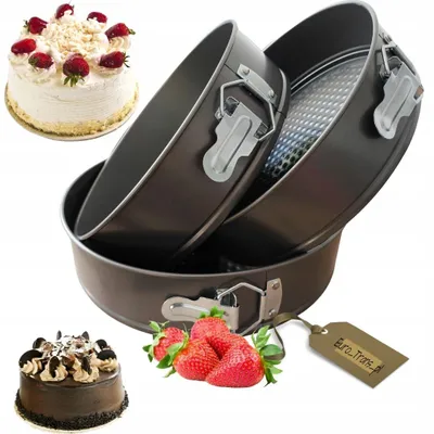 Produktbild von Allbag 3-teiliges Tortenformen Set, antihaftbeschichtet, Ø 24-28 cm