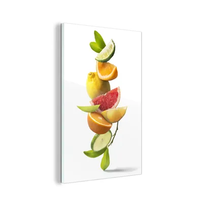 Obrázek produktu pro MuchoWow® Obrazy na skle - Nástěnné obrazy - Fotografie na skle Ovoce - Citrusy - bílé 60x90cm Nástěnná dekorace ze skla - akrylová malba na sklo - akrylové