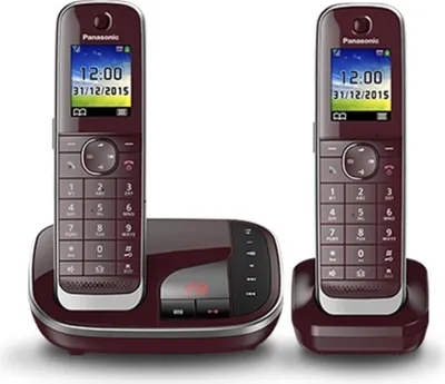 Produktbild von Panasonic KX-TGJ322GR Strahlungsarmes Schnurlostelefon mit Anrufbeantworter, Farbdisplay, Rufnummernanzeige, 18h Sprechzeit, 12 Tage Standby, Freisprechfunktion, Babyfon-Funktion, DECT