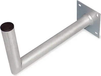 Produktbild von Aluminium Wandhalterung WH 4 für Satelliten-Antennen bis 85cm, 350mm Ausleger, Ø 48mm
