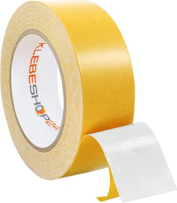 Productafbeelding van Dubbelzijdige plakband - sterke hechting - verschillende breedtes - 25 meter per rol - 25 mm x 25 meter