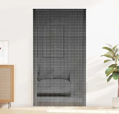 Immagine prodotto di Tenda Antimosche per Porte Grigio Scuro 120x220 cm Bambù