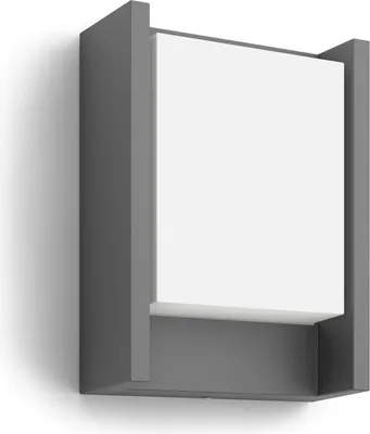 Zdjęcie produktu dla Philips Kinkiet Arbour 3,8 W, Oświetlenie zewnętrzne ścienne, Antracyt, Metal, IP44, Patio, Ogród, II
