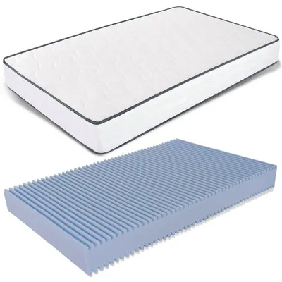 Vouwmatras 140x185 cm, 14 cm hoch, Polyurethan, hypoallergen, weiß