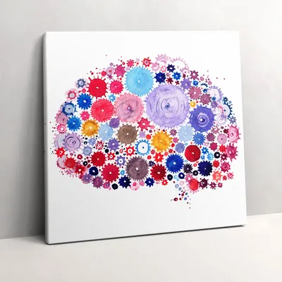 Produktbild von Colorful abstract – Leinwandbild Wandbild – 60x60 cm – Leinwandbilder – Wandbilder – Schlafzimmer – Flur