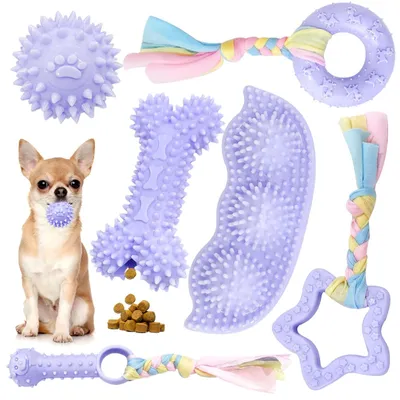 Produktbild von Petcare Kauspielzeug für Welpen, niedliches lilafarbenes Welpenspielzeug, kleine