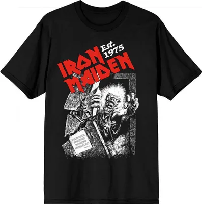 Obrázek produktu pro Iron Maiden Est. 1975 No Prayer Grave Red Logo Black XL Tričko