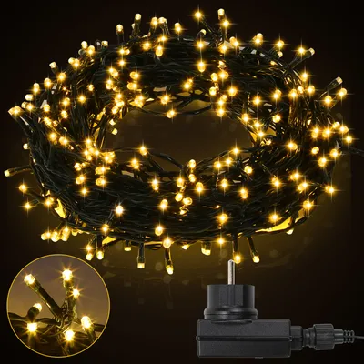 Zdjęcie produktu dla Clanmacy 20M 200 LED Fairy Lights 8 trybów światła Wodoodporne oświetlenie ogrodu imprezowego Wewnętrzna świąteczna dekoracja ślubna Ciepła biel