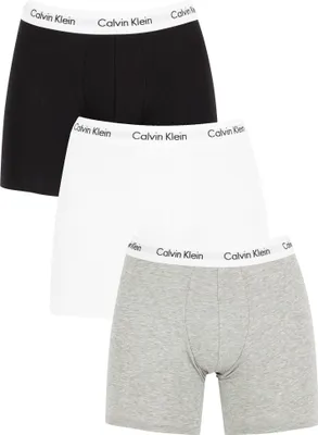 Produktbild von Calvin Klein 000NB1770A-MP1-S, Boxershorts, Boxer-Unterhose, Erwachsener, Männlich, Schwarz, Grau, Weiß, Einfarbig