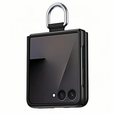 Image de Coque pour Samsung Galaxy Z Flip 7, Protection Antichoc Anti-Rayures avec Boucle - Noir